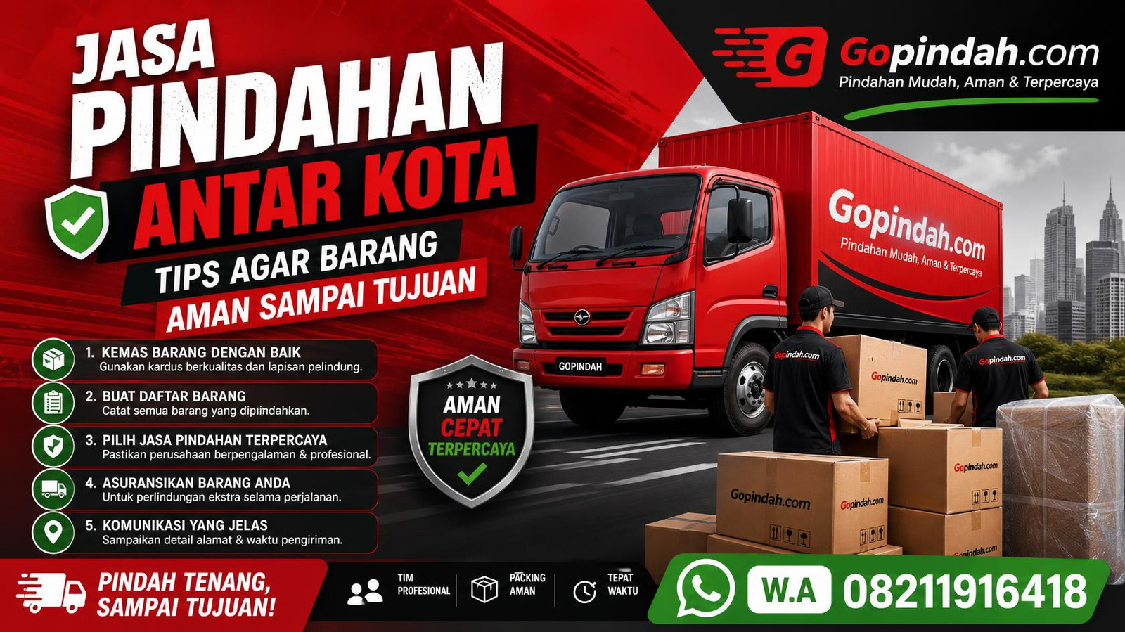 Jasa Pindahan Antar Kota: Tips Agar Barang Aman Sampai Tujuan W.A 08211916418